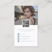 Carte De Visite Photographe moderne Pale Blue Photo Collage (Devant)