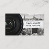 Carte De Visite Photographe moderne Photographie noir & blanc (Devant)