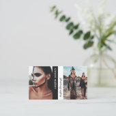 Carte De Visite Photographe moderne simple noir blanc (Debout devant)