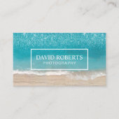 Carte De Visite Photographe moderne sur le thème de la plage (Devant)
