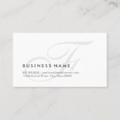 Carte De Visite Photographe - Monogramme moderne Swash (Dos)