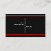Carte De Visite Photographe noir, blanc, rouge attirant l'oeil (Dos)