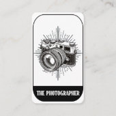 Carte De Visite Photographe noir DSLR Tarot Photographie (Devant)