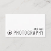 Carte De Visite Photographe noir et blanc (Devant)