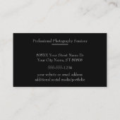 Carte De Visite Photographe noir et blanc (Dos)