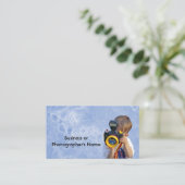 Carte De Visite Photographe ou Camera Store humoristique (Debout devant)