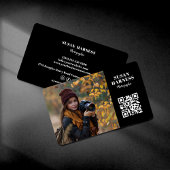 Carte De Visite Photographe paysager Contact avec Photo Code QR