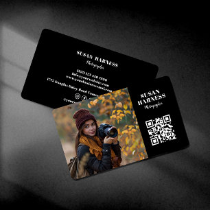 Carte De Visite Photographe paysager Contact avec Photo Code QR