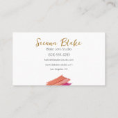 Carte De Visite Photographe photo moderne Brushstroke (Dos)