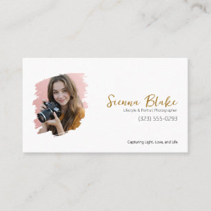 Carte De Visite Photographe photo moderne Brushstroke