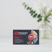 Carte De Visite Photographe photo moderne Photographe Code QR (Debout devant)