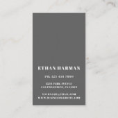 Carte De Visite Photographe photo moderne simple (Dos)