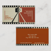 Carte De Visite Photographe photo noir, beige (Devant / Derrière)