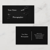 Carte De Visite Photographe photo noir et blanc (Devant / Derrière)