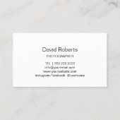 Carte De Visite Photographe Photographie de caméra créative (Dos)