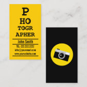 Carte De Visite Photographe Photographie typographique créative (Devant / Derrière)