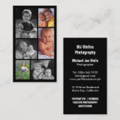 Carte De Visite Photographe professionnel (Devant / Derrière)