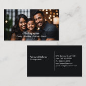 Carte De Visite Photographe professionnel (Devant / Derrière)