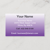 Carte De Visite Photographe professionnel (Dos)