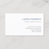 Carte De Visite Photographe professionnel Ash Blue Photo Collage (Dos)