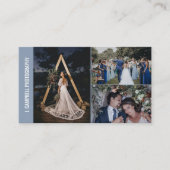 Carte De Visite Photographe professionnel Ash Blue Photo Collage (Devant)