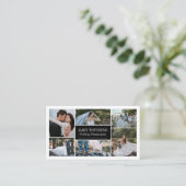 Carte De Visite Photographe professionnel Black Photo Collage (Debout devant)