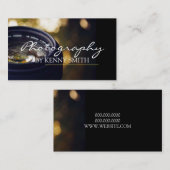 Carte De Visite Photographe professionnel Camera Lens Portrait (Devant / Derrière)