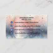 Carte De Visite Photographe professionnel Caméra scène Pastel Rose (Dos)