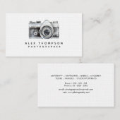 Carte De Visite Photographe professionnel de caméra aquarelle (Devant / Derrière)