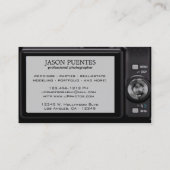 Carte De Visite Photographe professionnel de caméra numérique comp (Dos)