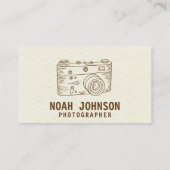 Carte De Visite Photographe professionnel de caméra QR (Dos)