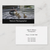 Carte De Visite Photographe professionnel de nature et de faune (Devant / Derrière)