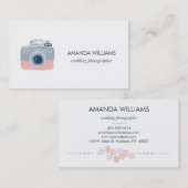 Carte De Visite Photographe professionnel élégant de mariage (Devant / Derrière)