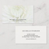 Carte De Visite Photographe professionnel Elegant White Overlay (Devant / Derrière)