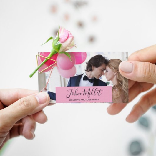 Carte De Visite Photographe professionnel Lettré à la main