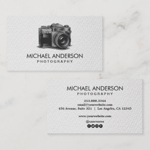 Carte De Visite Photographe professionnel logo d'appareil photo Ph