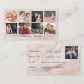 Carte De Visite Photographe professionnel Marble 2 - 8 design phot (Devant / Derrière)