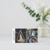 Carte De Visite Photographe professionnel Modern 3 Photo Collage (Debout devant)