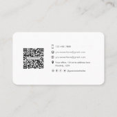 Carte De Visite Photographe professionnel moderne  (Dos)