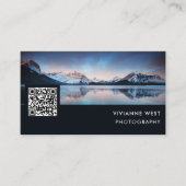 Carte De Visite Photographe professionnel moderne Code QR (Devant)