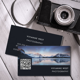 Carte De Visite Photographe professionnel moderne Code QR