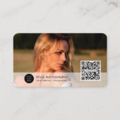 Carte De Visite Photographe professionnel moderne de code QR photo (Devant)