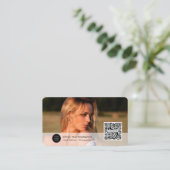 Carte De Visite Photographe professionnel moderne de code QR photo (Debout devant)