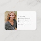 Carte De Visite Photographe professionnel moderne de code QR photo (Dos)