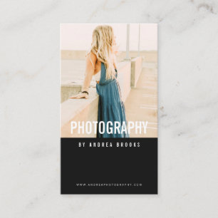 Carte De Visite Photographe professionnel moderne noir