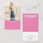 Carte De Visite Photographe professionnel moderne rose (Devant / Derrière)
