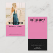 Carte De Visite Photographe professionnel moderne rose (Devant / Derrière)