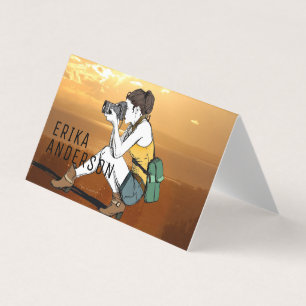 Carte De Visite Photographe professionnel personnalisé plié