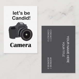 Carte De Visite Photographe professionnel photographe candide