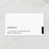 Carte De Visite Photographe professionnel Photographie Caméra noir (Dos)